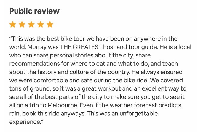 Famous Melbourne City Bike Tour - Pace, Hills, and Street Riding: What Moderate Fitness Means Here