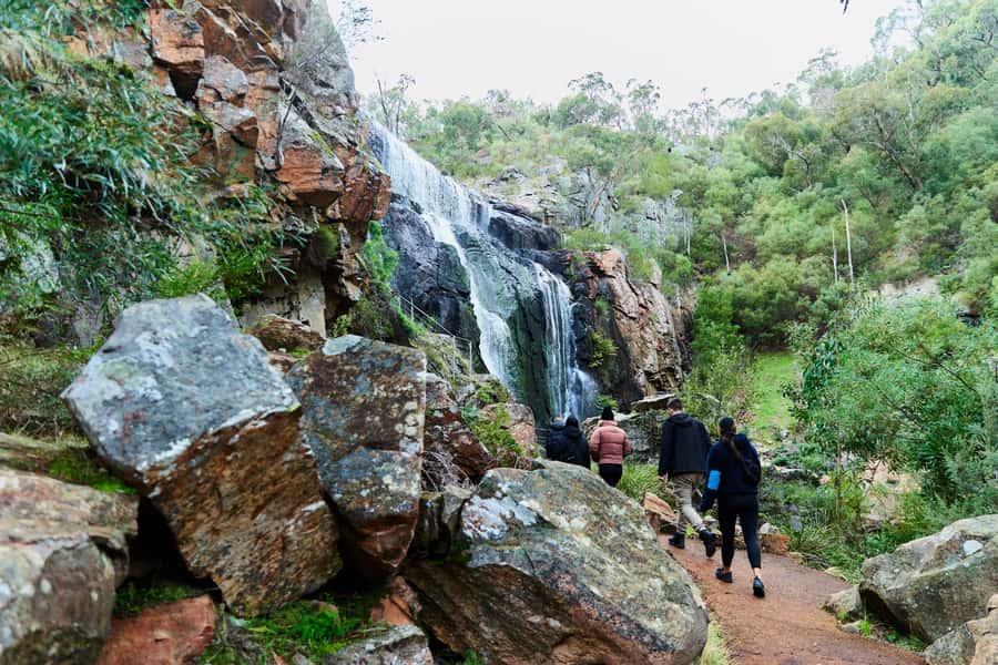 From Melbourne: Grampians National Park Small Group Tour - MacKenzie Falls: stairs to the base and the spray you can feel