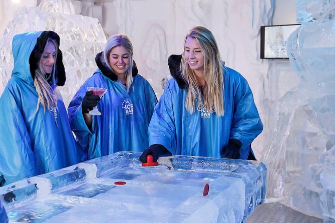 Ice Bar Tour in Melbourne with Cocktails - Games, ice seating, and staff energy (including Laura and Nicole)