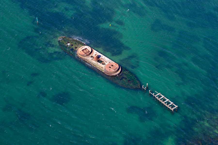 Melbourne: Brighton Beach & Ricketts Point Helicopter Flight - Brighton Beach Bathing Boxes and HMAS Cerberus: the “look down” moment