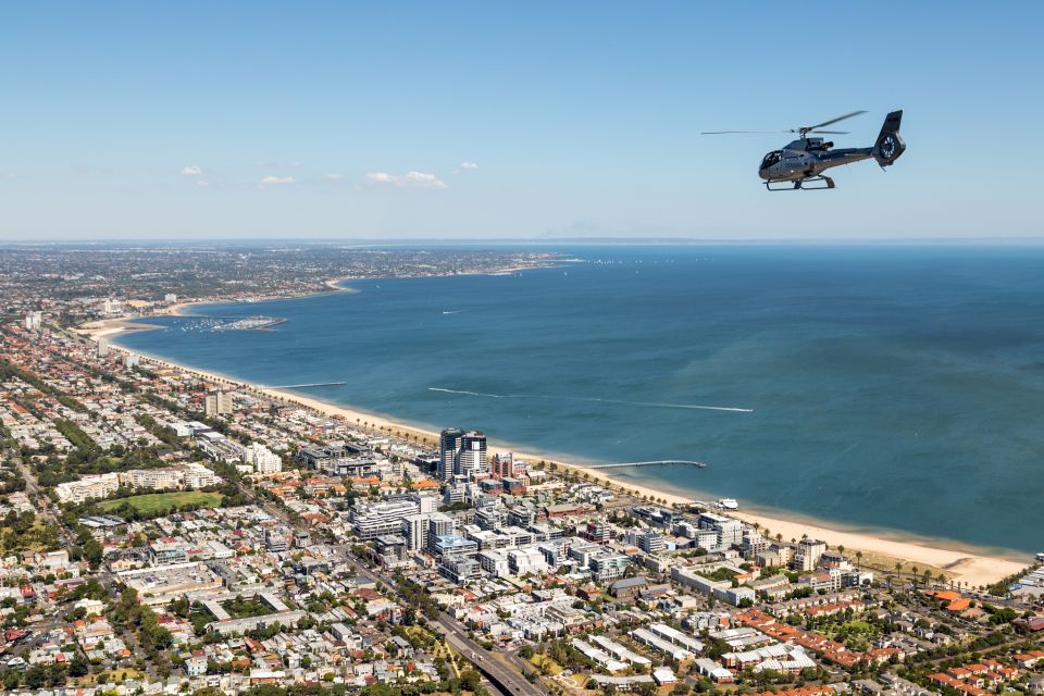 Melbourne: City and Bayside Helicopter Tour - Albert Park Lake and the Big-Venue View Over Sports Melbourne