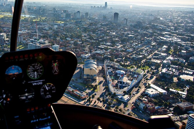 Melbourne City & Brighton Beach Boxes Helicopter Tour - Flinders Street Station and Melbourne’s sports powerhouses in one flight