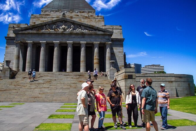 Melbourne City Highlights Small Group Tour - Shrine of Remembrance, then MCG forecourt: respectful pauses and Aussie rules context