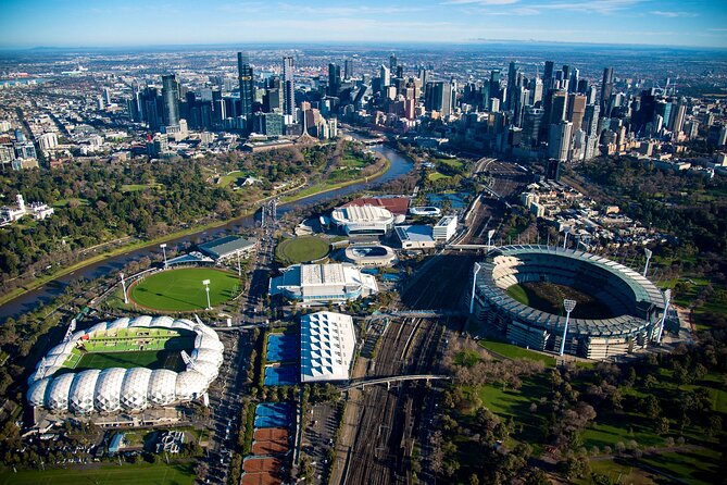 Melbourne City Scenic Helicopter Ride - Rod Laver Arena and the MCG: sports icons that look even bigger from above