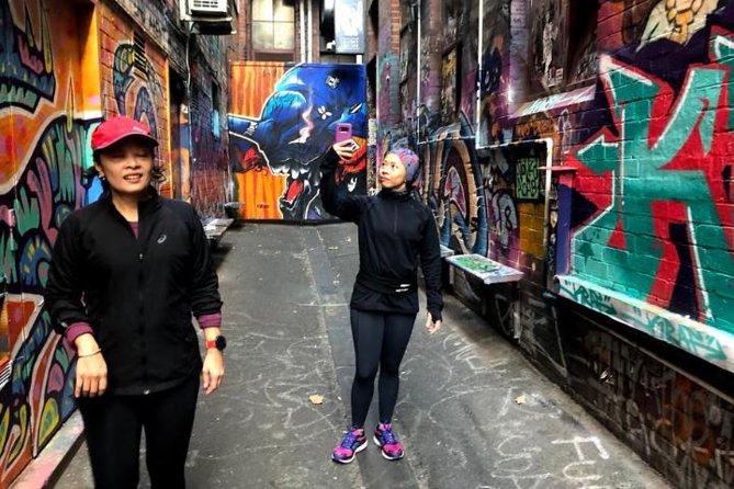 Melbourne Laneways Discovery Running Tour - ACDC Lane, the Mitre Tavern, and Hardware Lane cobblestones
