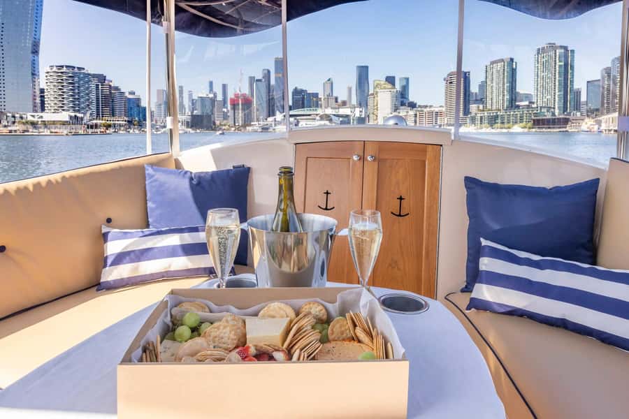 Melbourne: Private Yarra River Cruise w/ Cheese & Wine - Cheese and wine on board: simple, included, and actually pleasant