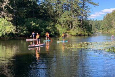 Paddling Thetis Lake - Gear is included, so you can travel lighter