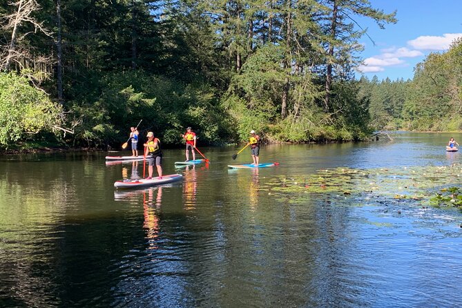 Paddling Thetis Lake - Gear is included, so you can travel lighter