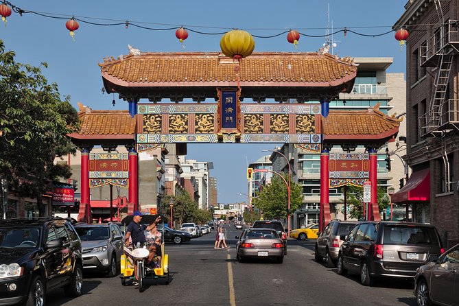 Pedicab Tour of Victoria from Cruise Ship Terminal - Chinatown and Fan Tan Alley: Gates of Harmonious Interest and quick snack time