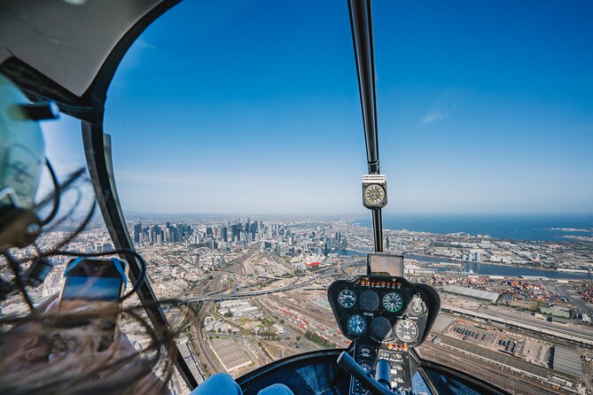 Private Melbourne Skyline Helicopter Ride - St Kilda beaches plus the city’s seaside angle