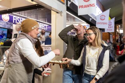 South Melbourne Market Foodie Tour - The tasting lineup: patisserie, chocolate, cheese, oysters, and Spanish flavors