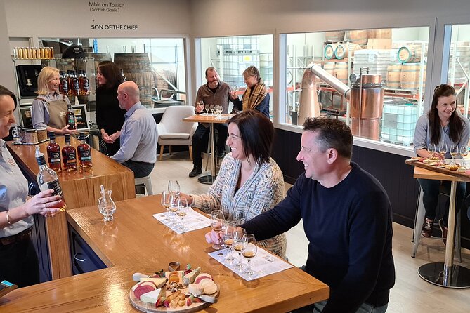 Whisky Distillery Tour with Whisky Tasting & Cheese Platter - The tasting lineup: four single malts plus new make and cask strength